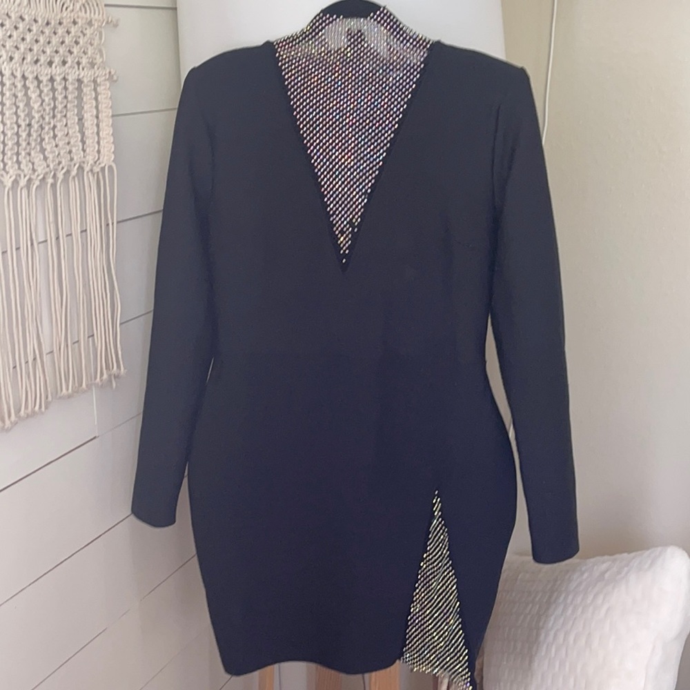 Black bandage mini dress